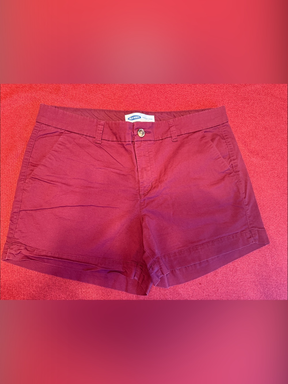Old Navy Women's Wine Chino Bermuda Shorts